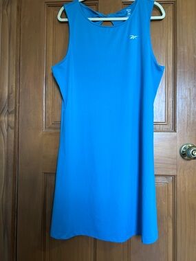 Reebok Bright Blue Twist-Back Mini Dress